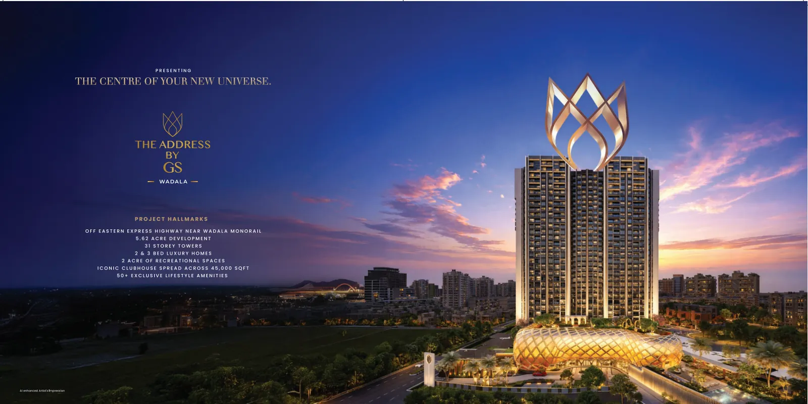 Map of Raymond Realty projects across MMR including Thane, Bandra, BKC, Sion, Mahim and Wadala